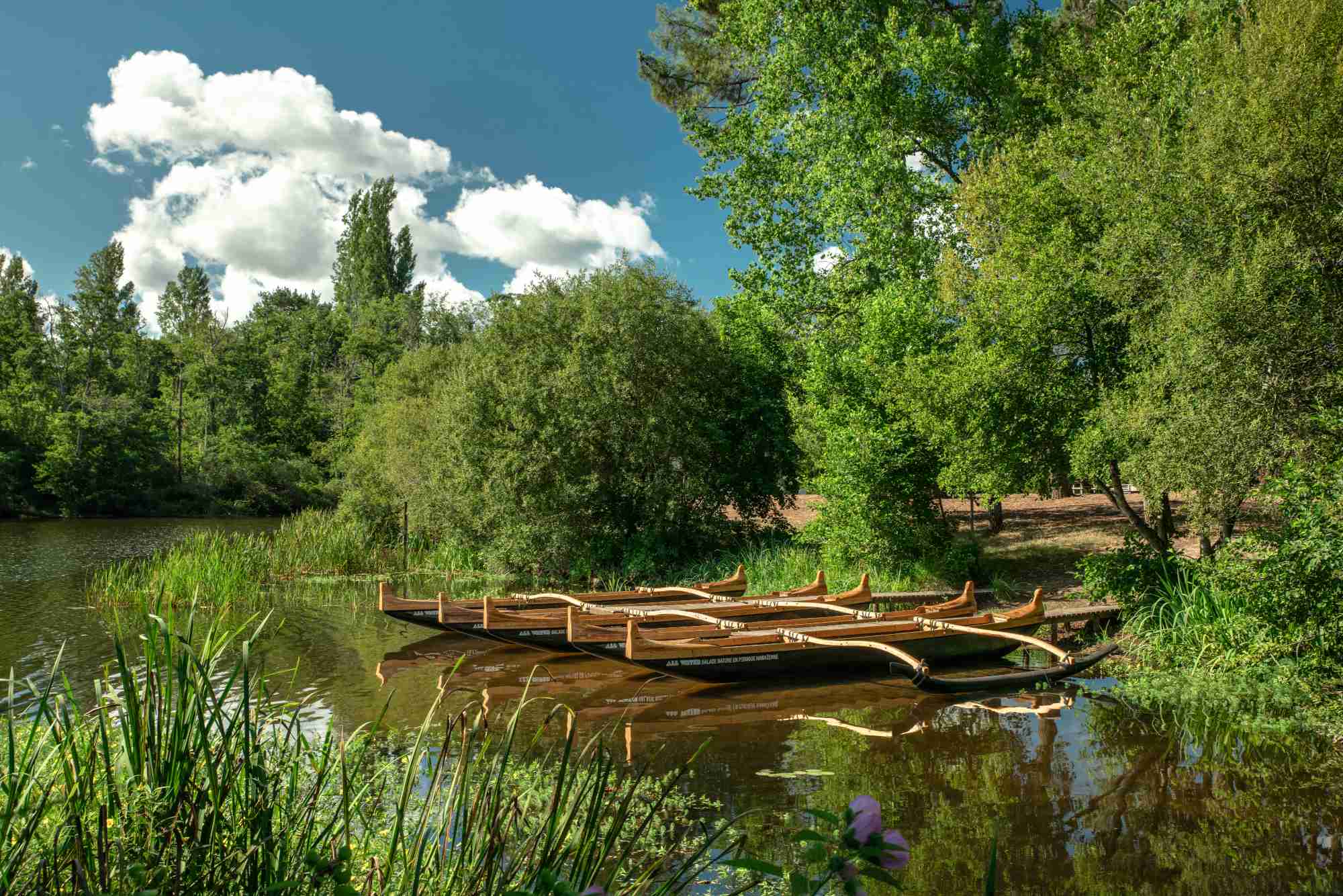 mimizan-tourisme-kayak-paddle-allwater-PIROGUE-promenade-fleurie-2